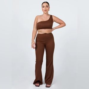 Princess Polly TAKE CARE SET BROWN